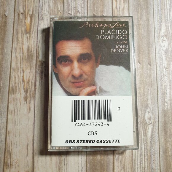 Placido Domingo John Denver Perhaps Love CBS Stereo Cassette 1981 Case Insert - Picture 1 of 3